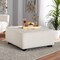 Baxton Studio Athena Modern and Contemporary Ivory Boucle Upholstered and Black Finished Wood Square Ottoman 220-12867-ZORO - alternate 1